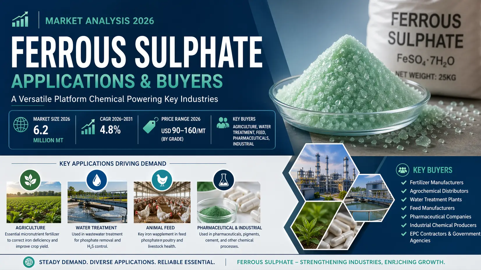 Tendencias del mercado de monohidrato de sulfato ferroso, compradores y perspectivas de crecimiento para 2026