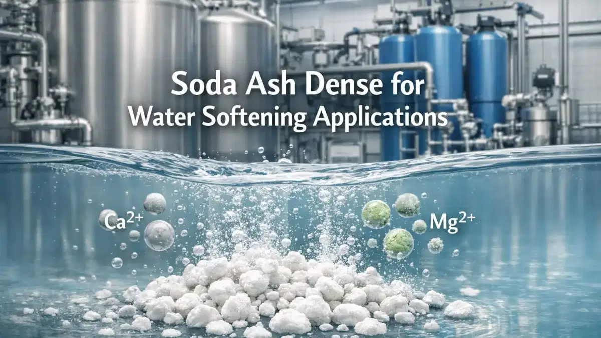 Ceniza de sosa densa para aplicaciones de ablandamiento de agua