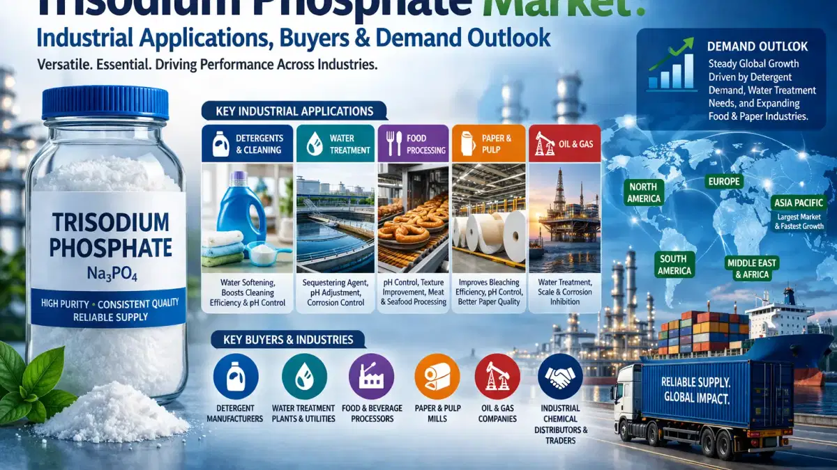 Aplicaciones industriales, compradores y perspectivas de demanda del mercado de fosfato trisódico